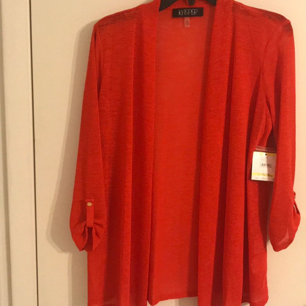 NWT KASPER  OPEN CARDIGAN.